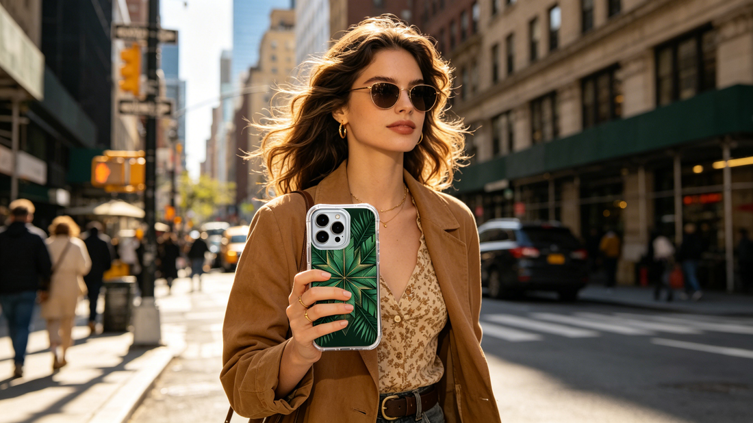 Emerald Tropical Navajo Art: The iPhone 14 Pro Max Case That Combines Luxury, Nature, and Protection