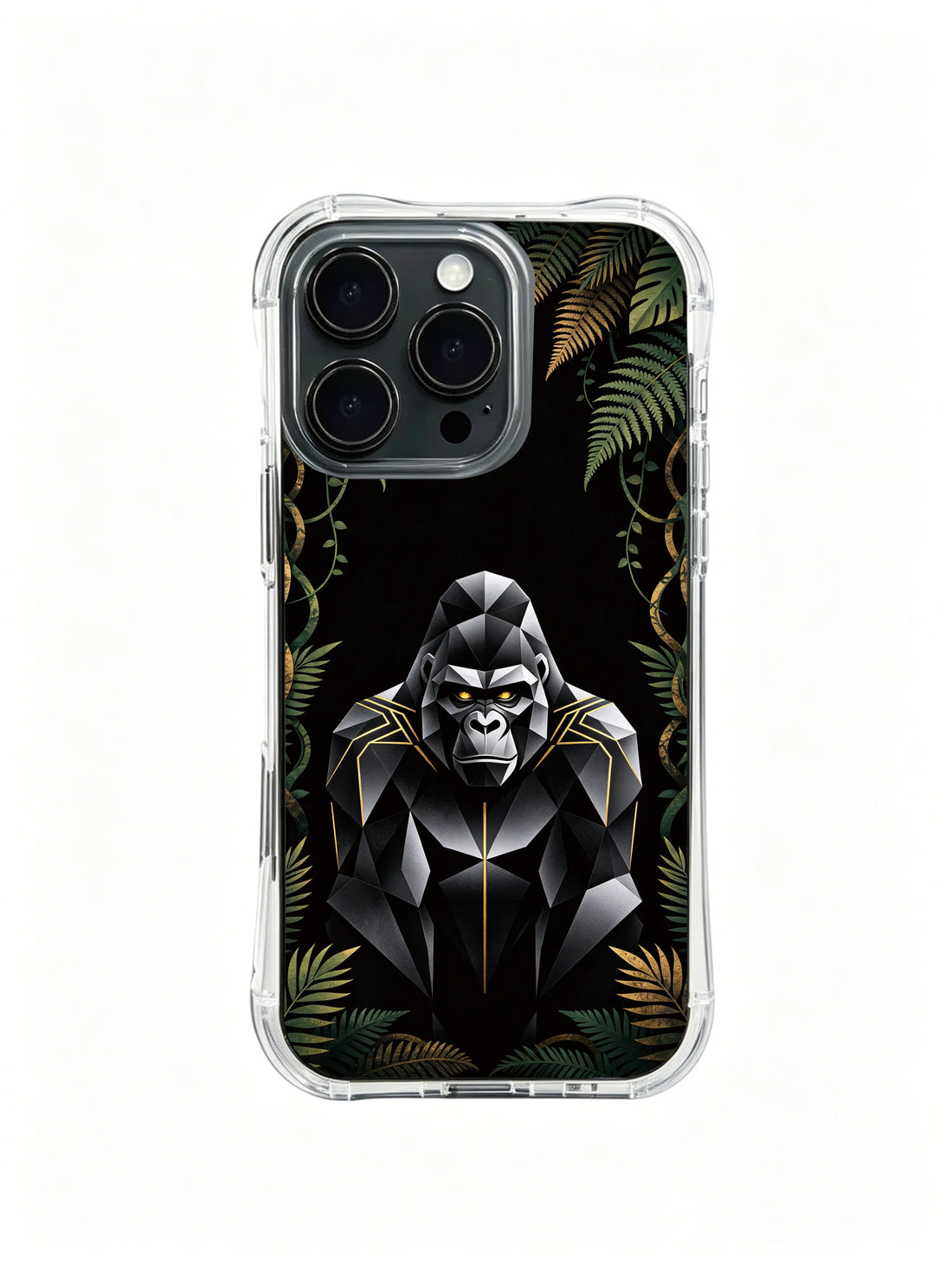 Artistic iPhone 14 Plus Case With Tropical Gorilla Print by PhoneCasing