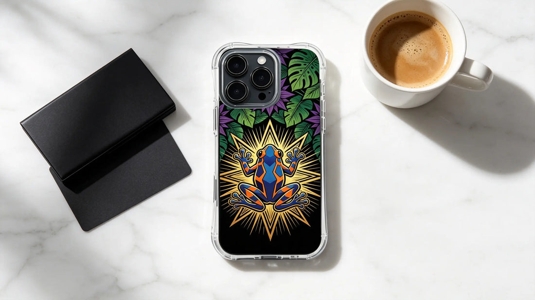 Bold Tropical Aura: The Poison Dart Altar Art PhoneCasing iPhone 14 Pro Max Case