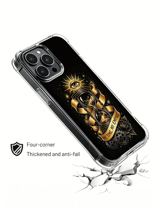 Golden Hourglass iPhone 14 Case with Time Artwork