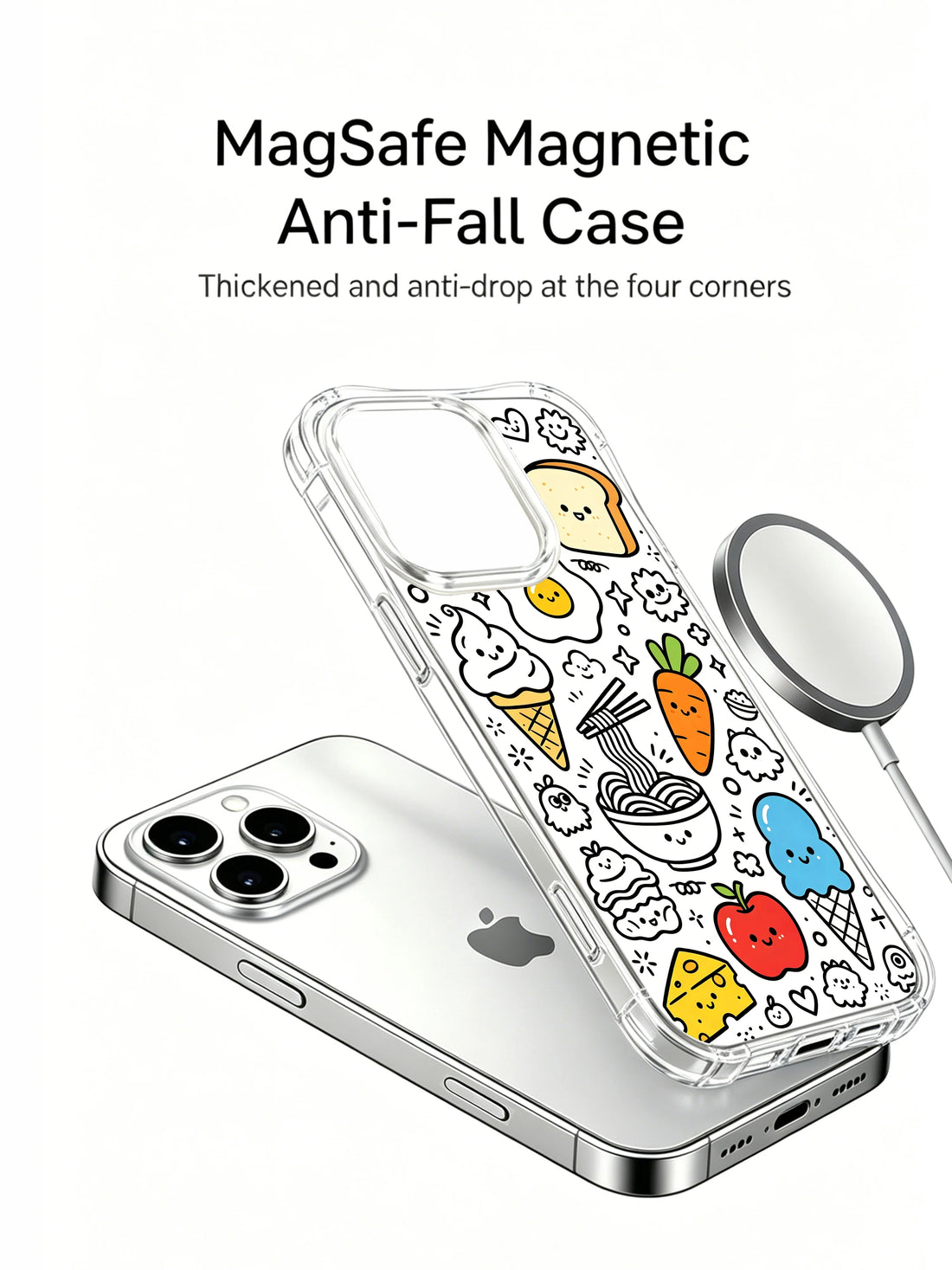 Kawaii iPhone 15 Pro Case With Snack Character Art by PhoneCasing