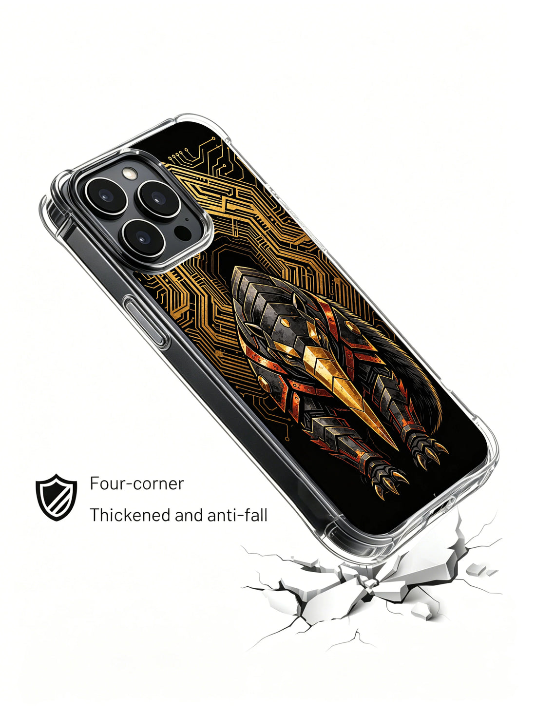 Aesthetic iPhone 14 Plus Case with Dark Anteater Art
