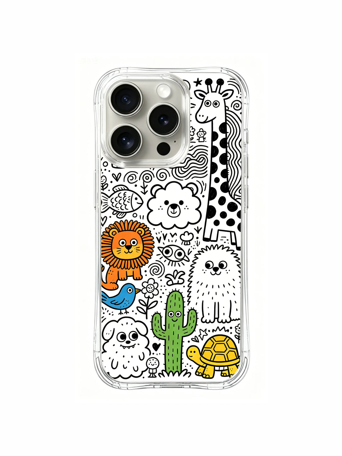 Cartoon iPhone 15 Pro Case - Weird Cute Town Group Art PhoneCasing for iPhone 15 Pro case