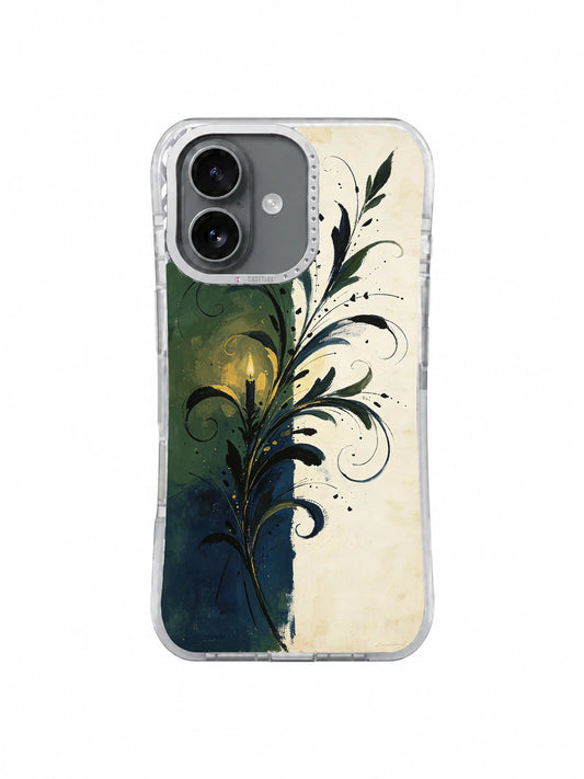 Midnight Academy Garden candlelit ink vine art on iPhone 16 Pro case
