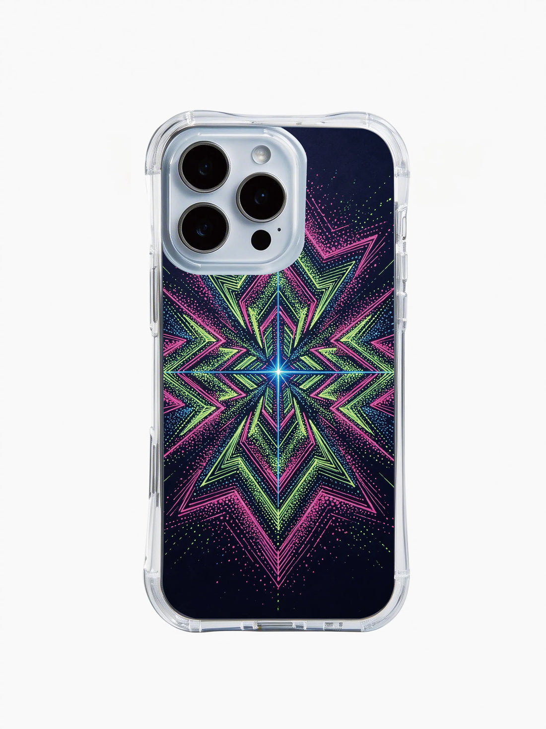 Clear Geometric iPhone 14 Pro Max Case - Neon Tribal PhoneCasing for iPhone 14 Pro Max case