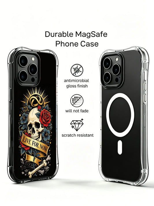 Floral totem iPhone 14 Case with dark gothic rose art