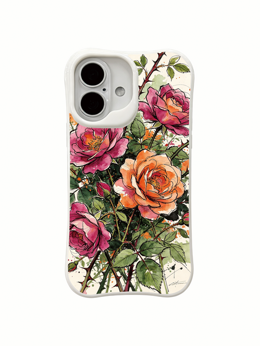 Amalfi rose garden iPhone 16 Case with coastal floral art