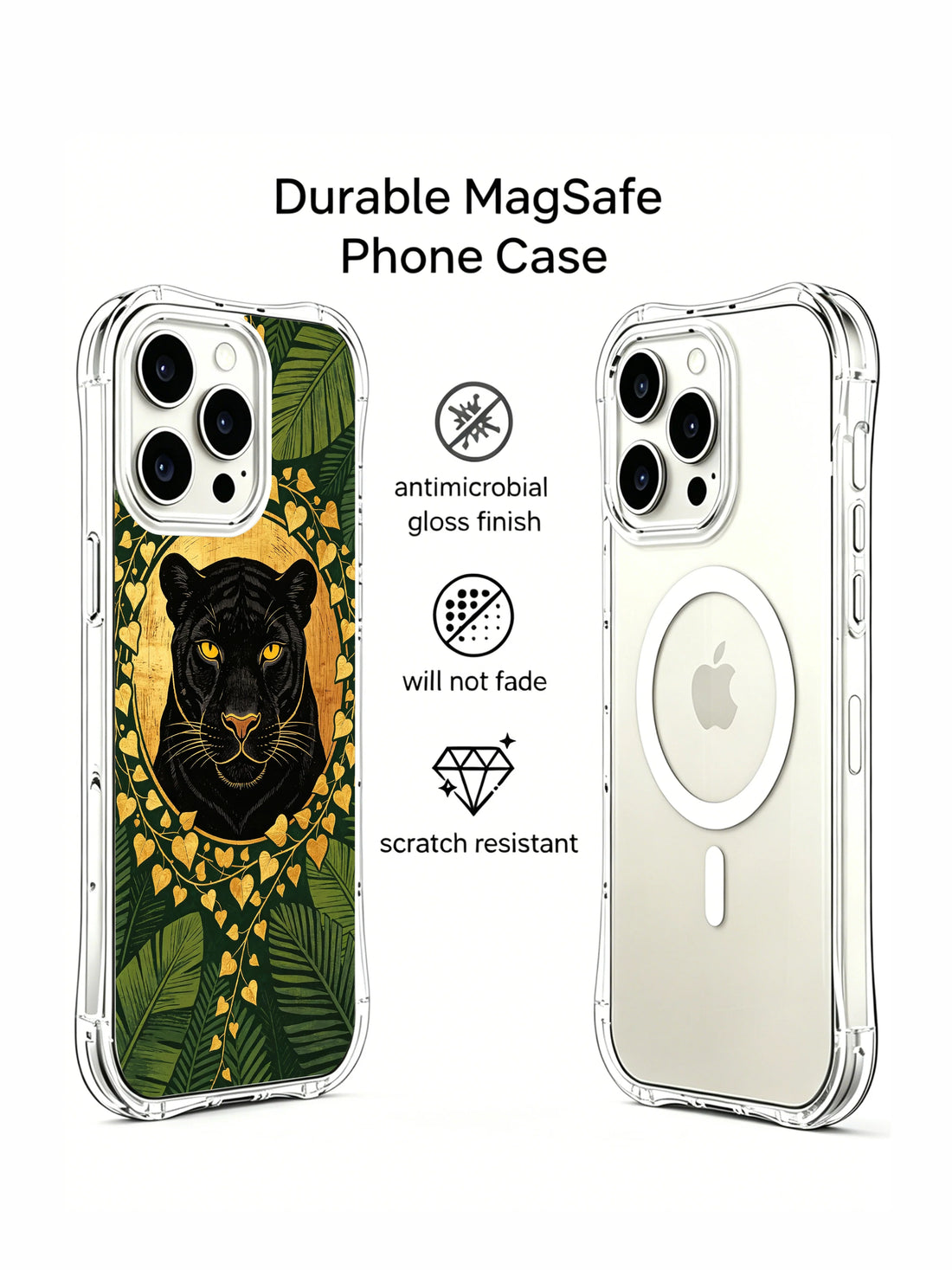Unique iPhone 15 Pro Max Case Gift With Panther Art by PhoneCasing