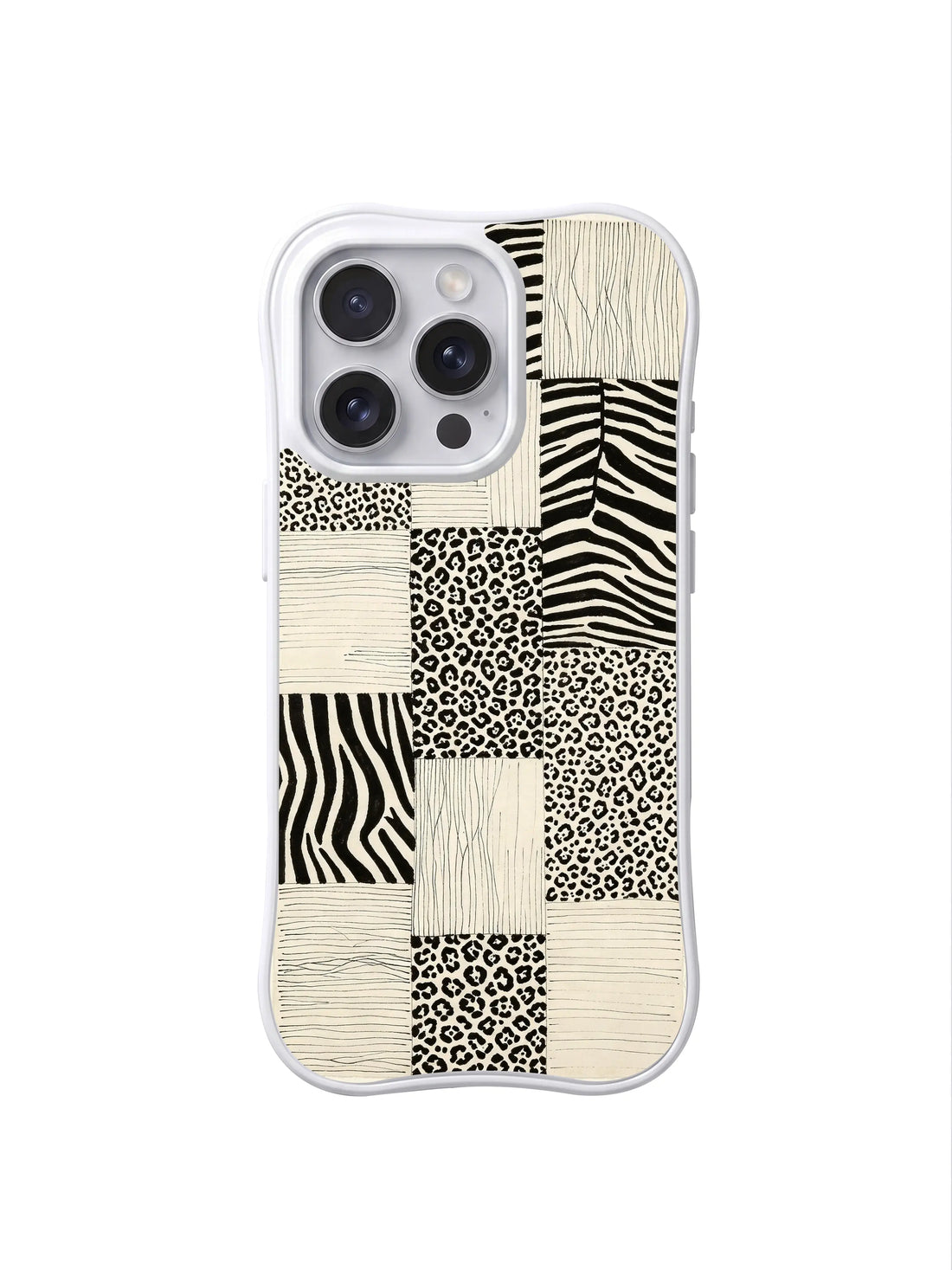 Leopard Print iPhone 15 Pro Max Case With Monochrome Art