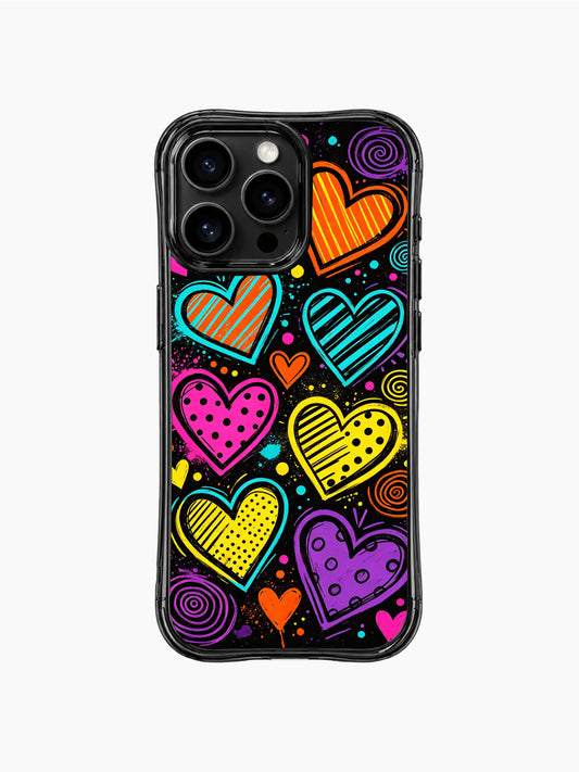 Electric Heart Parade Neon Graffiti iPhone 13 Pro Max MagSafe Case PhoneCasing for iPhone 13 Pro Max case