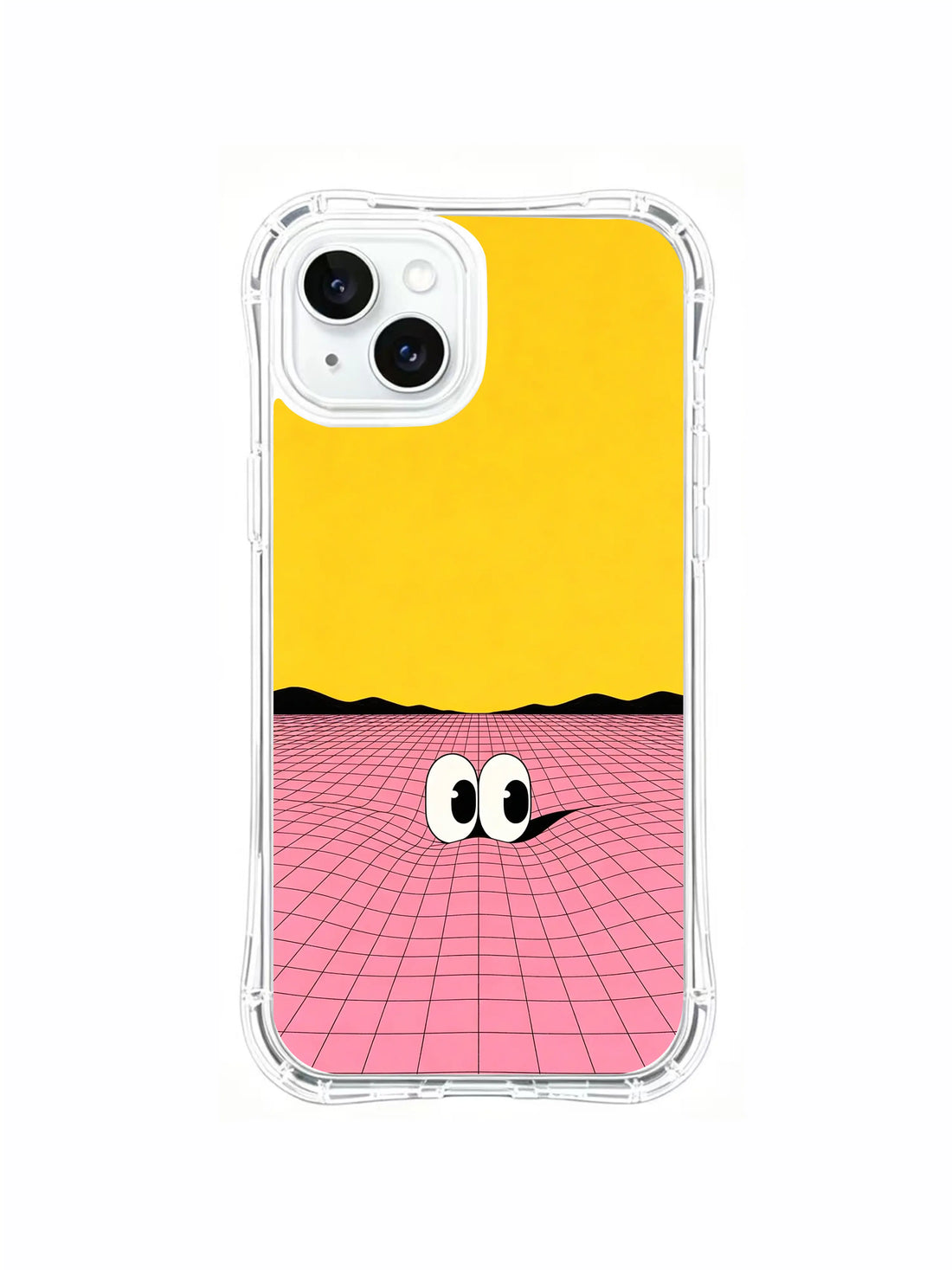Artistic iPhone 15 Plus Case with warm horizon waves