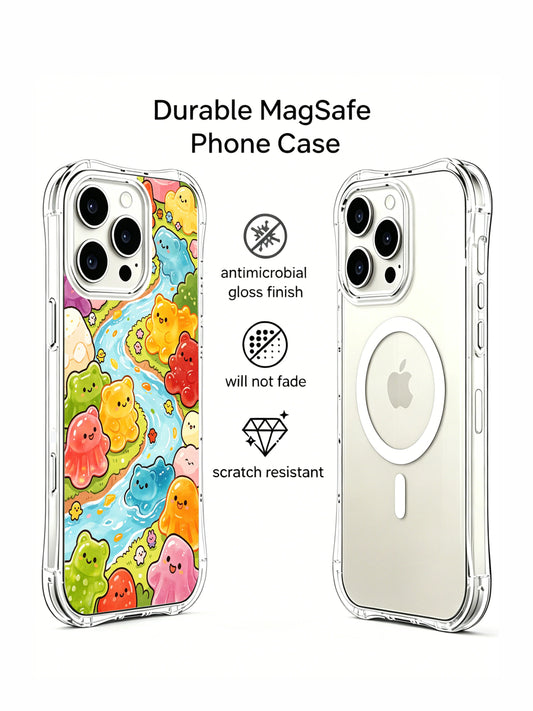 Candy zoo iPhone 16 Pro Case with playful gummy animal art