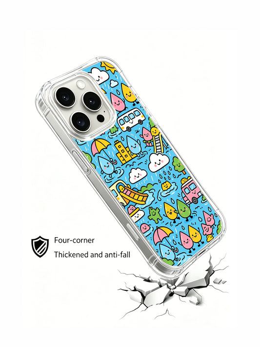 Unique iPhone 16 Pro Case Gift with Rainy Day Art