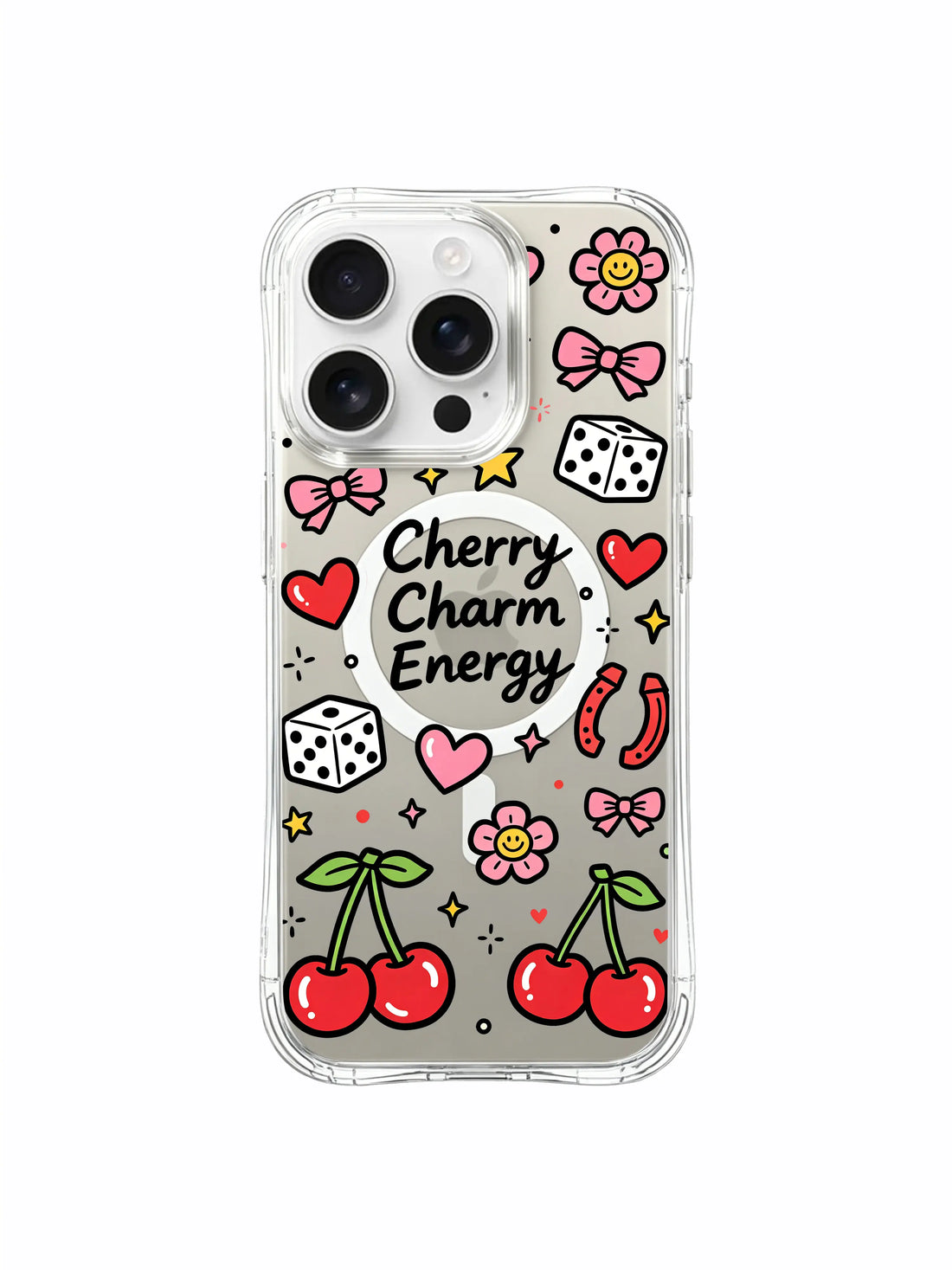 Lucky charm iPhone 16 Pro Max Case with cherries