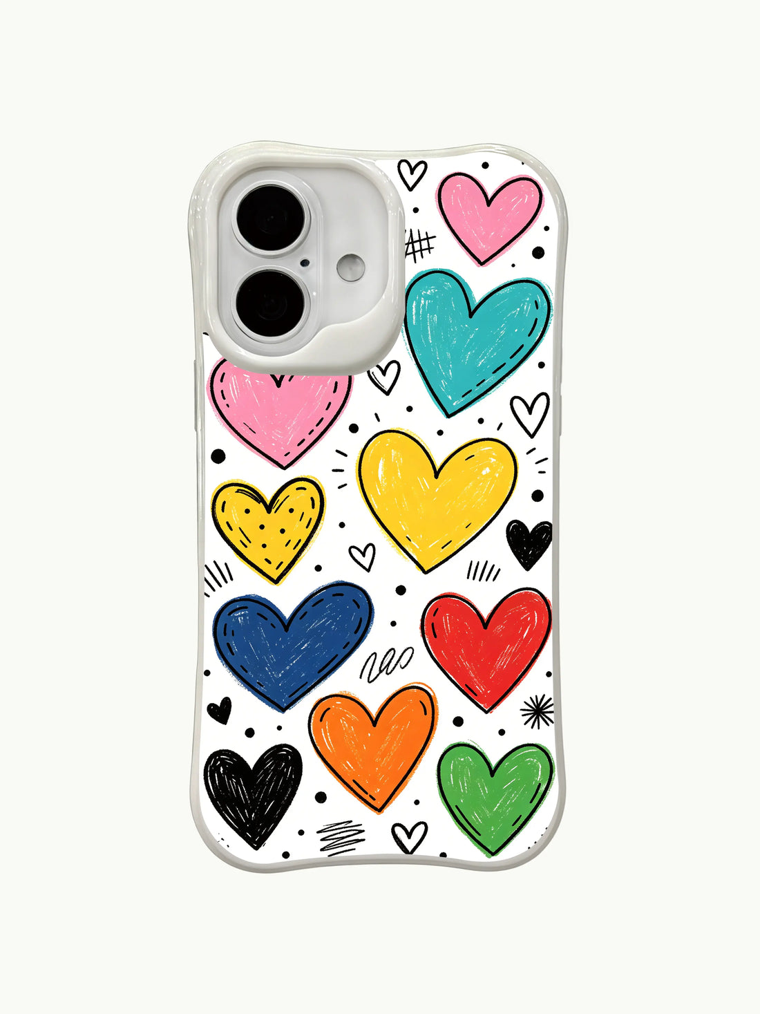 Artistic iPhone 16 Plus Case With Scribbles Energy by PhoneCasing