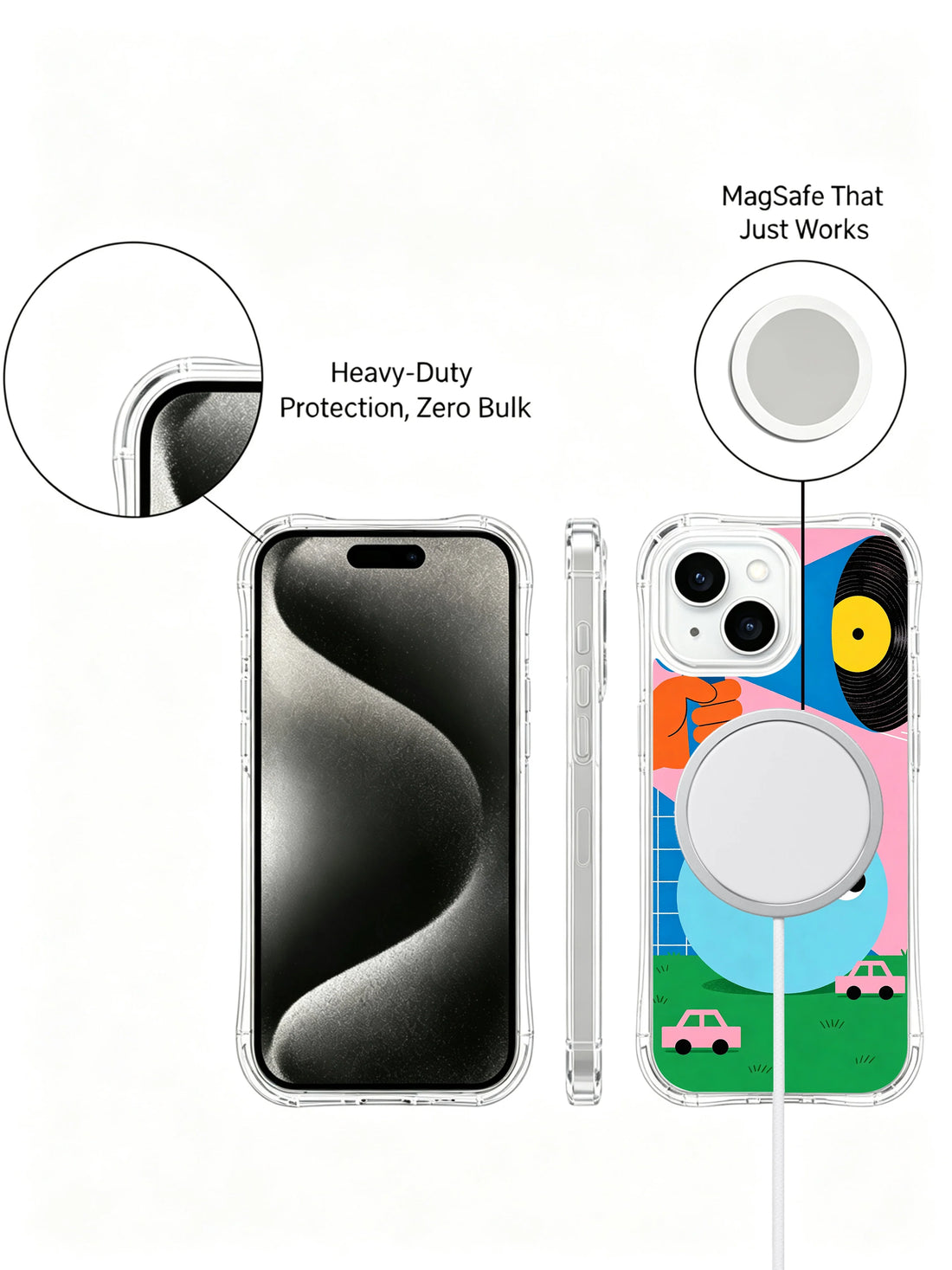 Unique iPhone 15 Plus Case gift with color totem pop art and expressive illustration