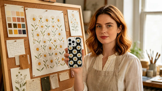 Daisy Vale iPhone 16 Pro Max casing with original floral artwork for retro floral like vintage fabric, blog cover image