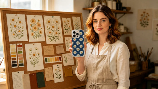 Daisy Vale iPhone 16 Pro Max casing with original floral artwork for yellow daisy sunshine energy, blog cover image