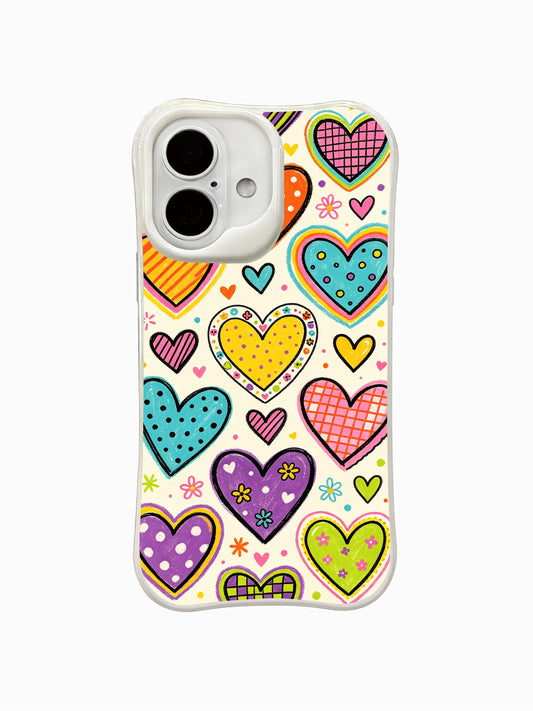 Rainbow Hearts iPhone 16 Plus Case with Party Art