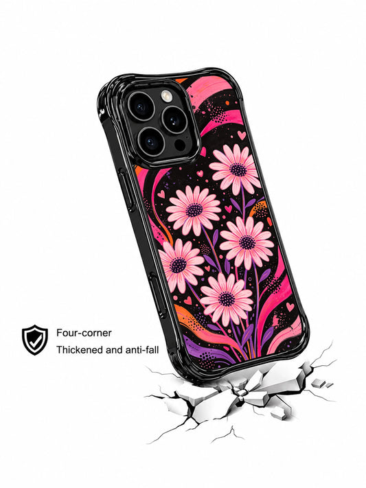 Unique iPhone 16 Pro Case Gift with Daisy Heart Art