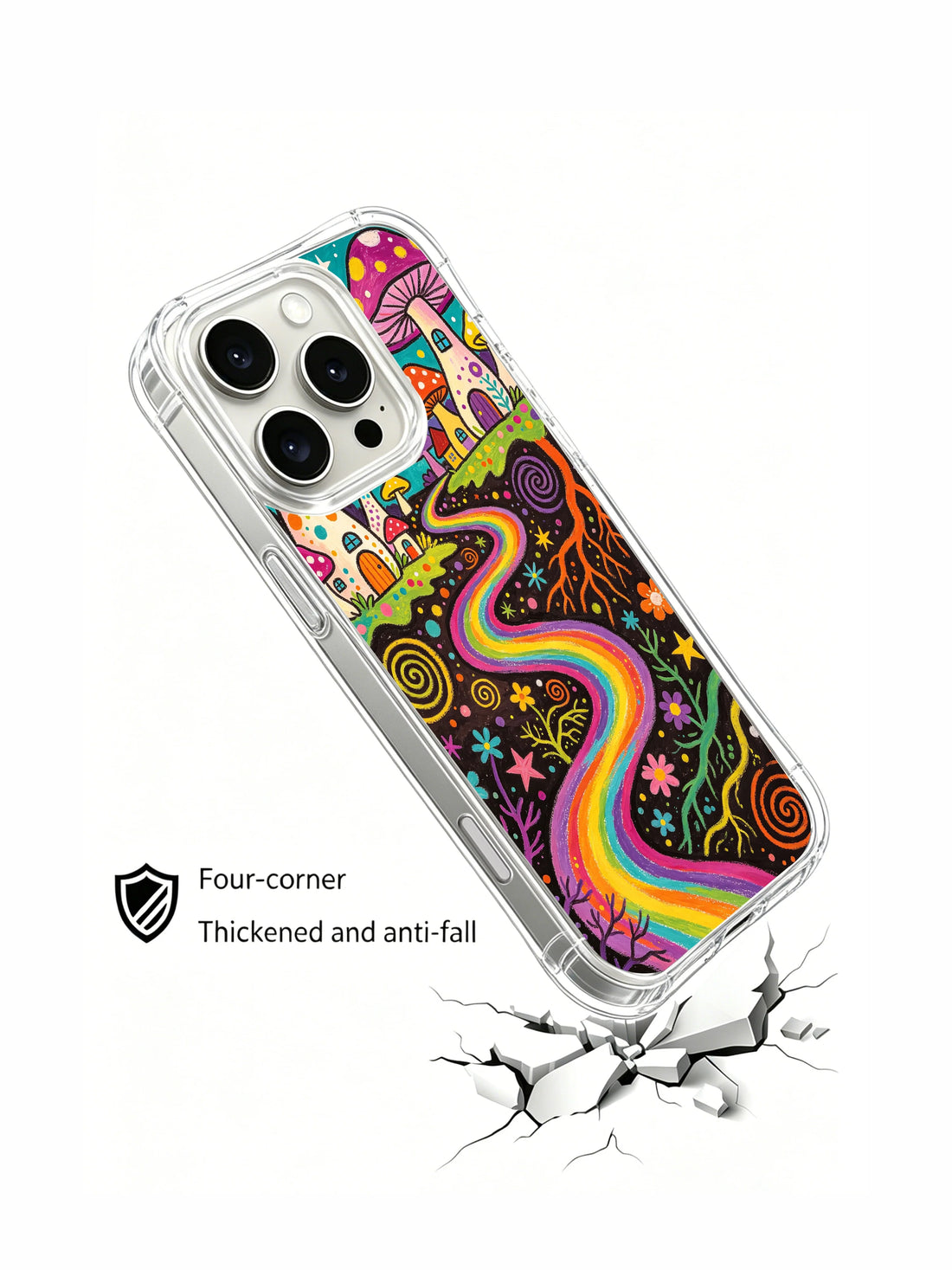Aesthetic iPhone 16 Pro Max Case with Fantasy Garden Roots