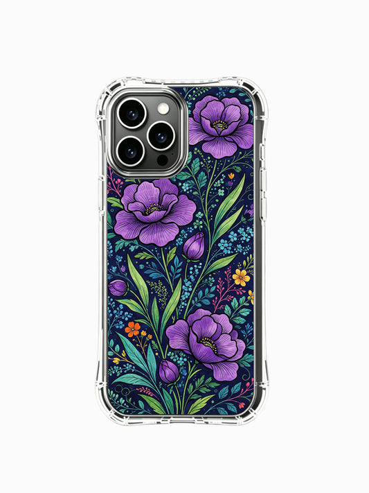 Calm iPhone 13 Pro Max Case with Purple Night Flowers