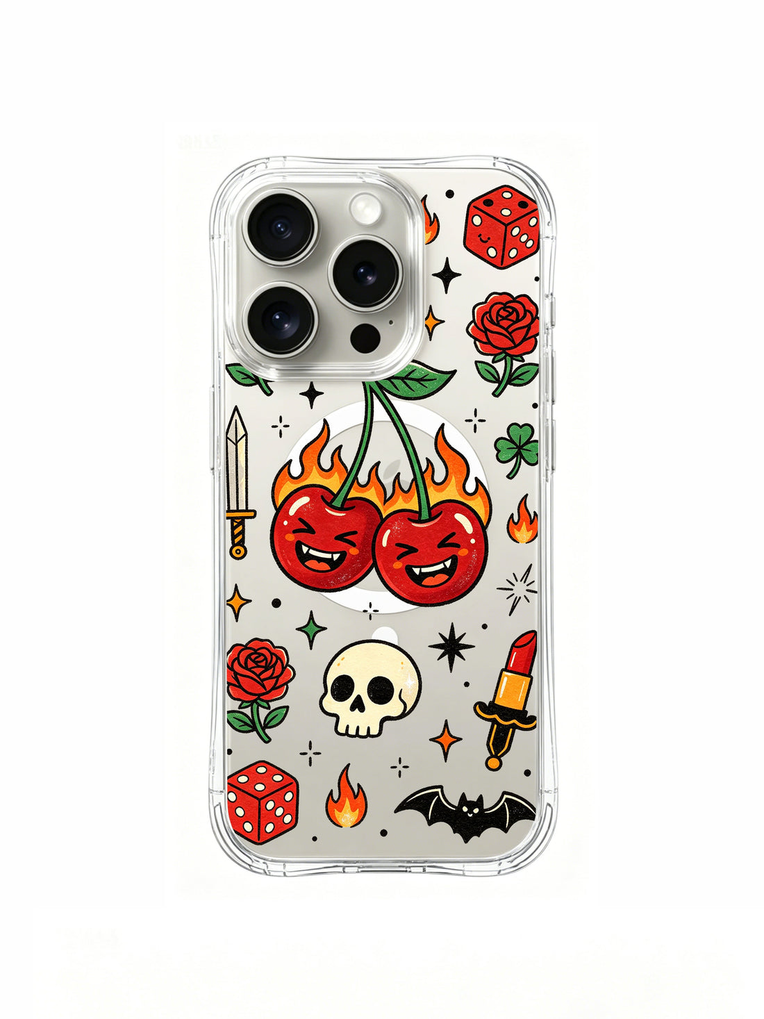 iPhone 15 Pro Cases cover image for iPhone 15 Pro Cases Gift Guide for Birthday Season and Dreamy Style: MagSafe Flaming Cherry Club
