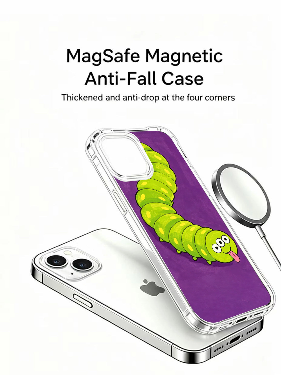 Fluorescent green iPhone 15 Plus Case with luxury art energy