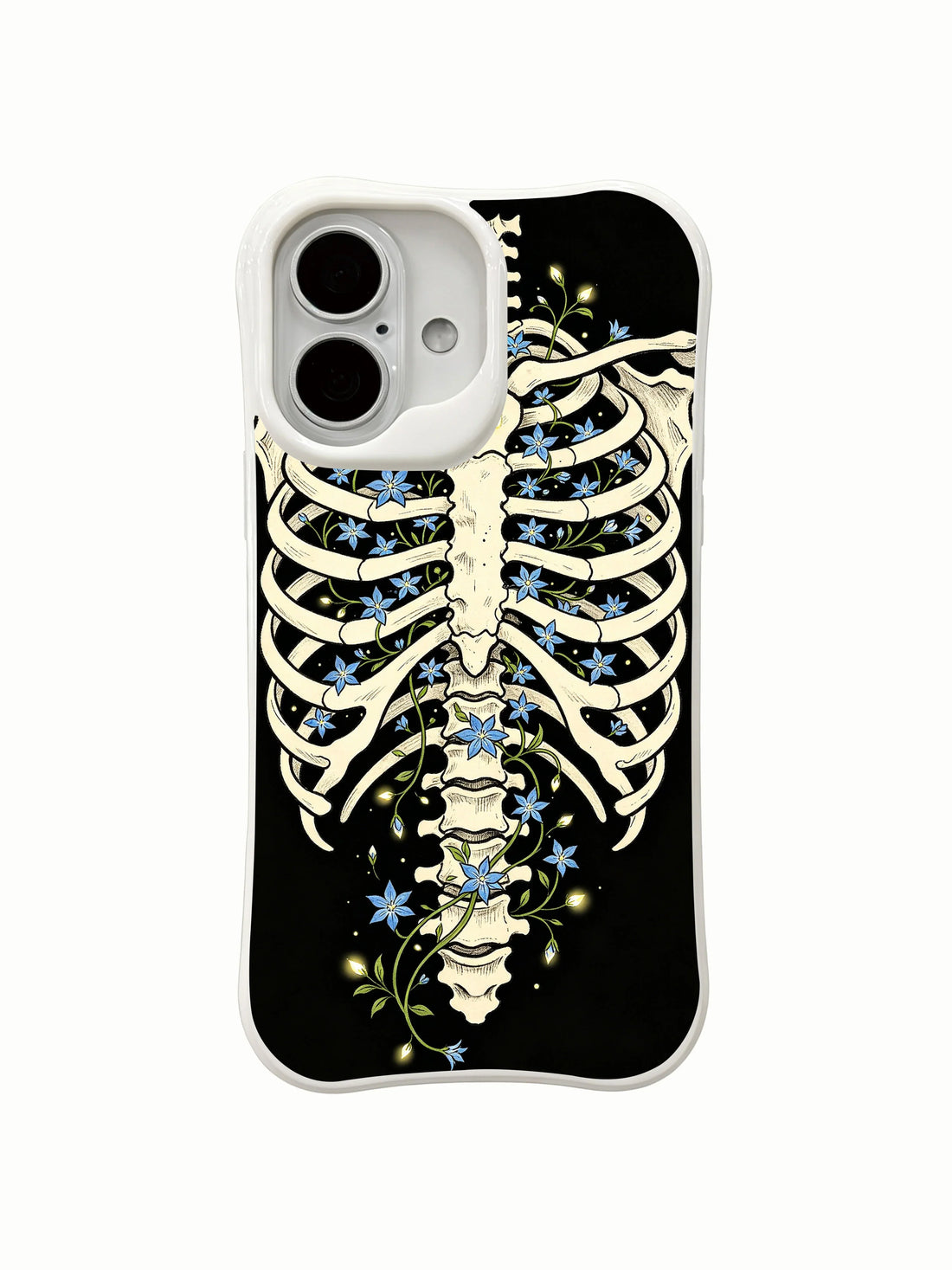 Starblossom bone floral iPhone 16 Case with skeleton garden artwork