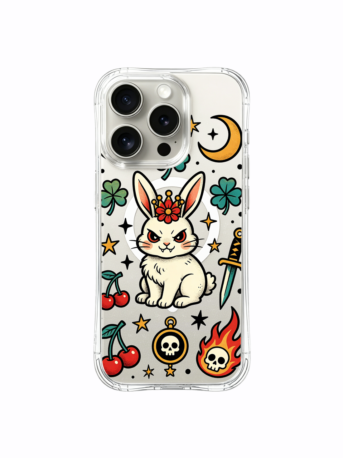 Rebel bunny cute iPhone 15 Pro Case by PhoneCasing