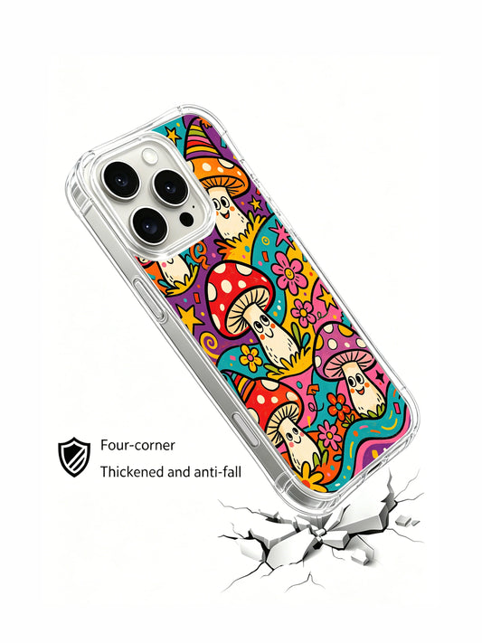 Psychedelic iPhone 16 Pro Max Case with clown fungi