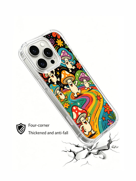 Rainbow Fungi iPhone 16 Pro Max Case With Grass Path Art