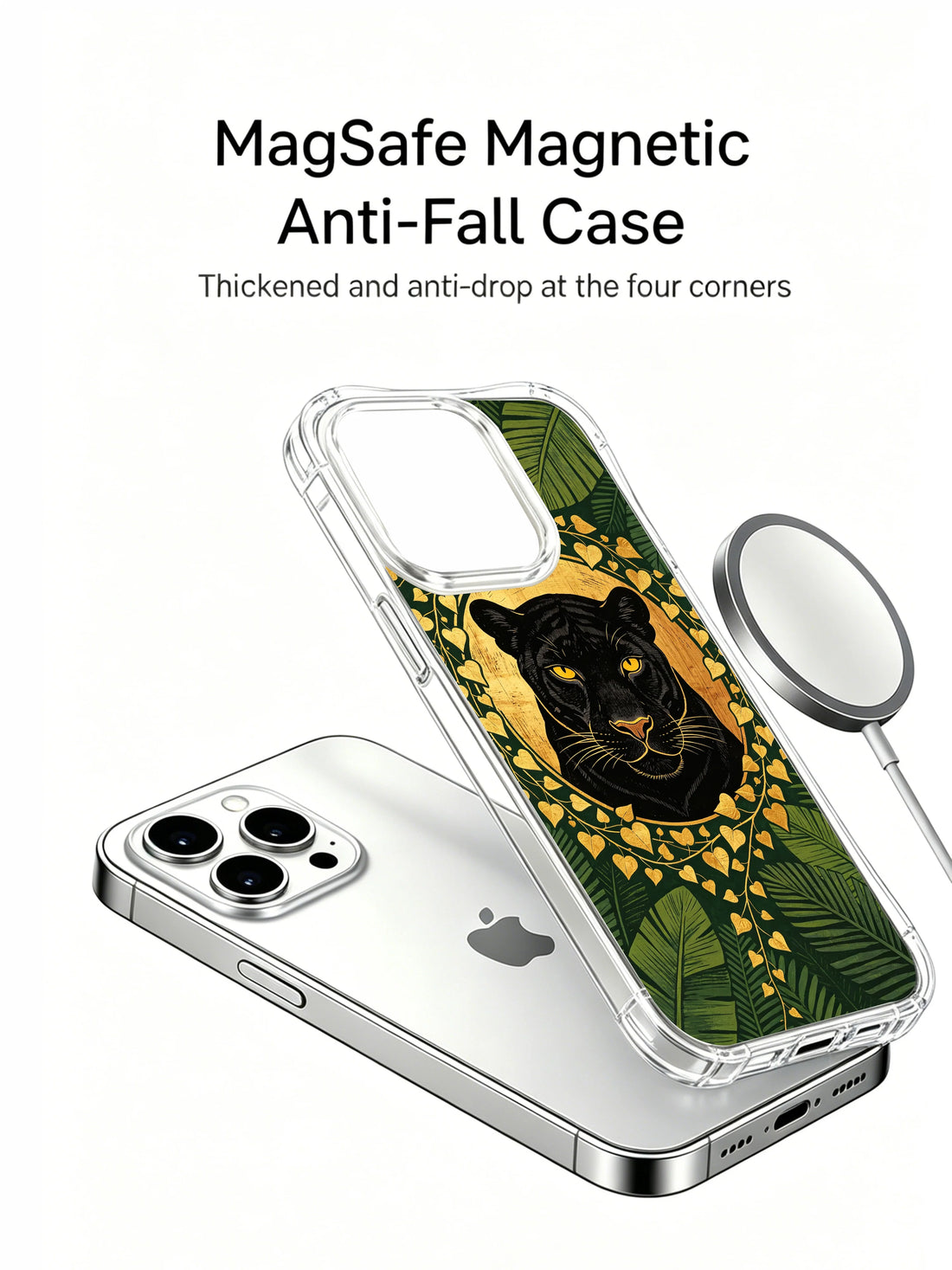 Jungle iPhone 15 Pro Max Case With Black Panther Style by PhoneCasing