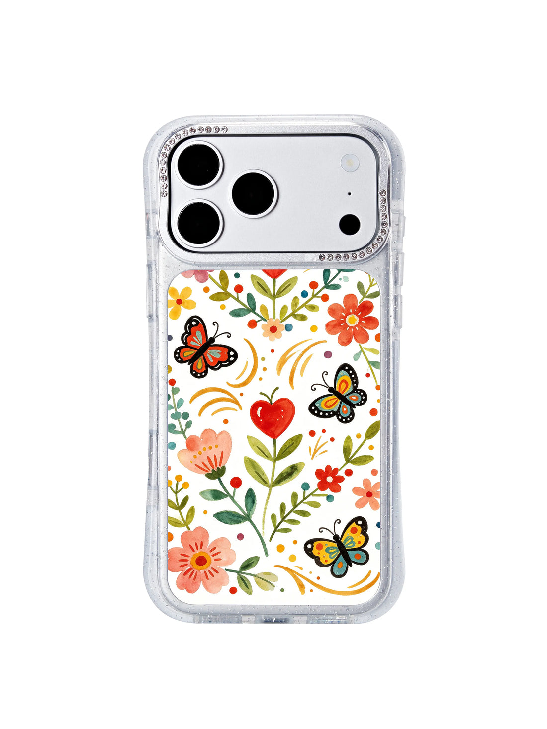 Artistic iPhone 17 Pro Case With Hourglass Floral Art by PhoneCasing
