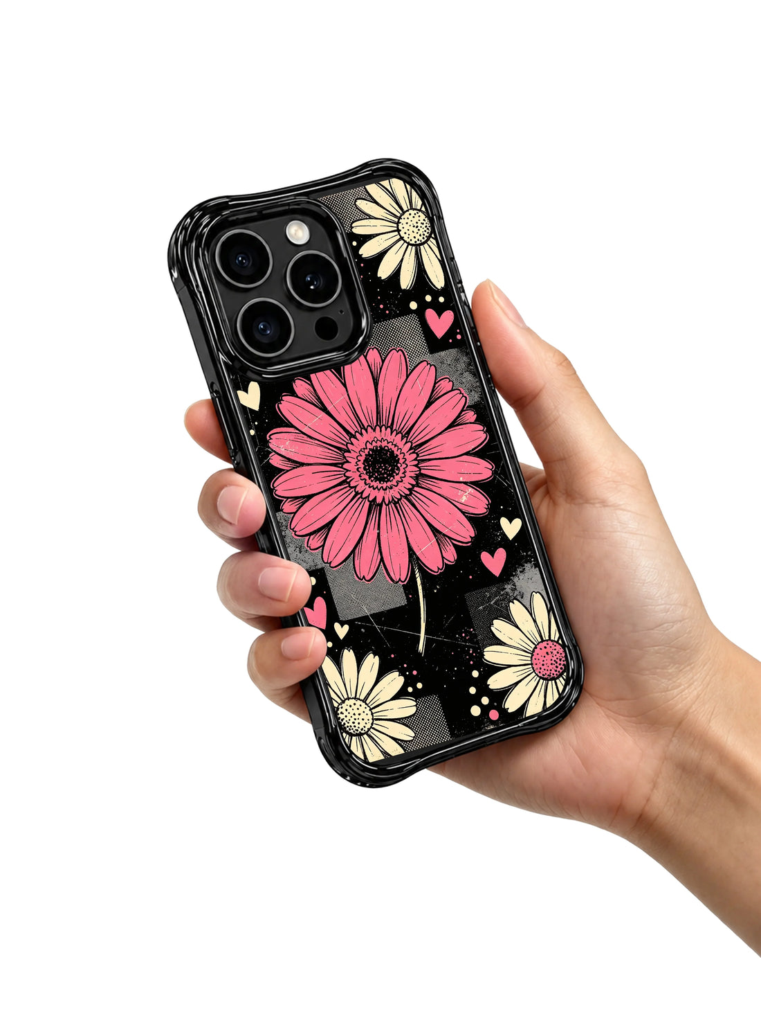 Aesthetic iPhone 16 Pro Case with vintage floral collage