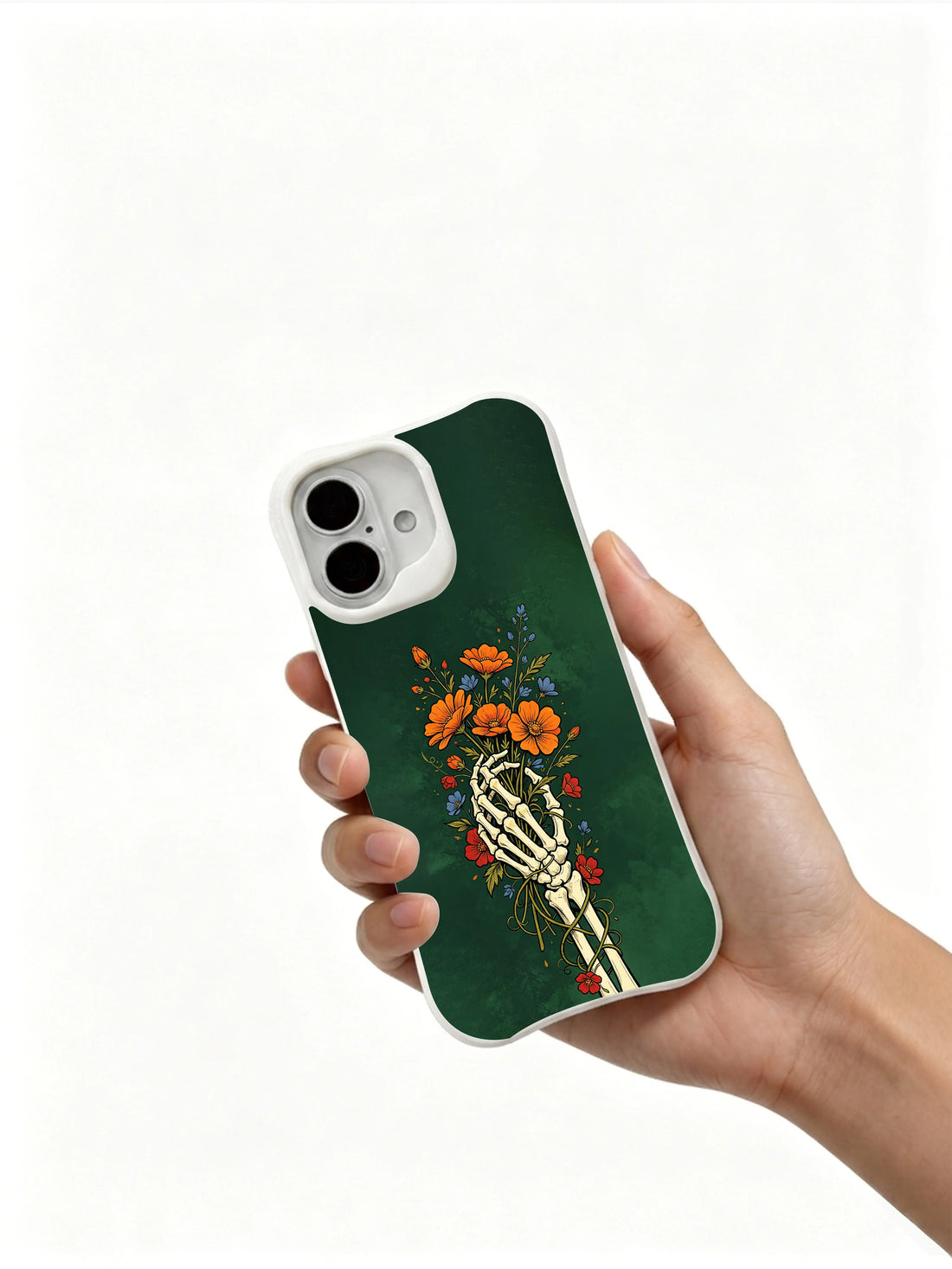 Dark botanical bones gift iPhone 16 Case by PhoneCasing
