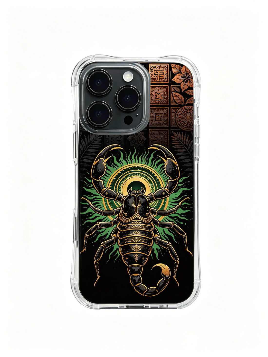 Geometric iPhone 14 Plus Case - The Obsidian Scorpio Art PhoneCasing for iPhone 14 Plus case