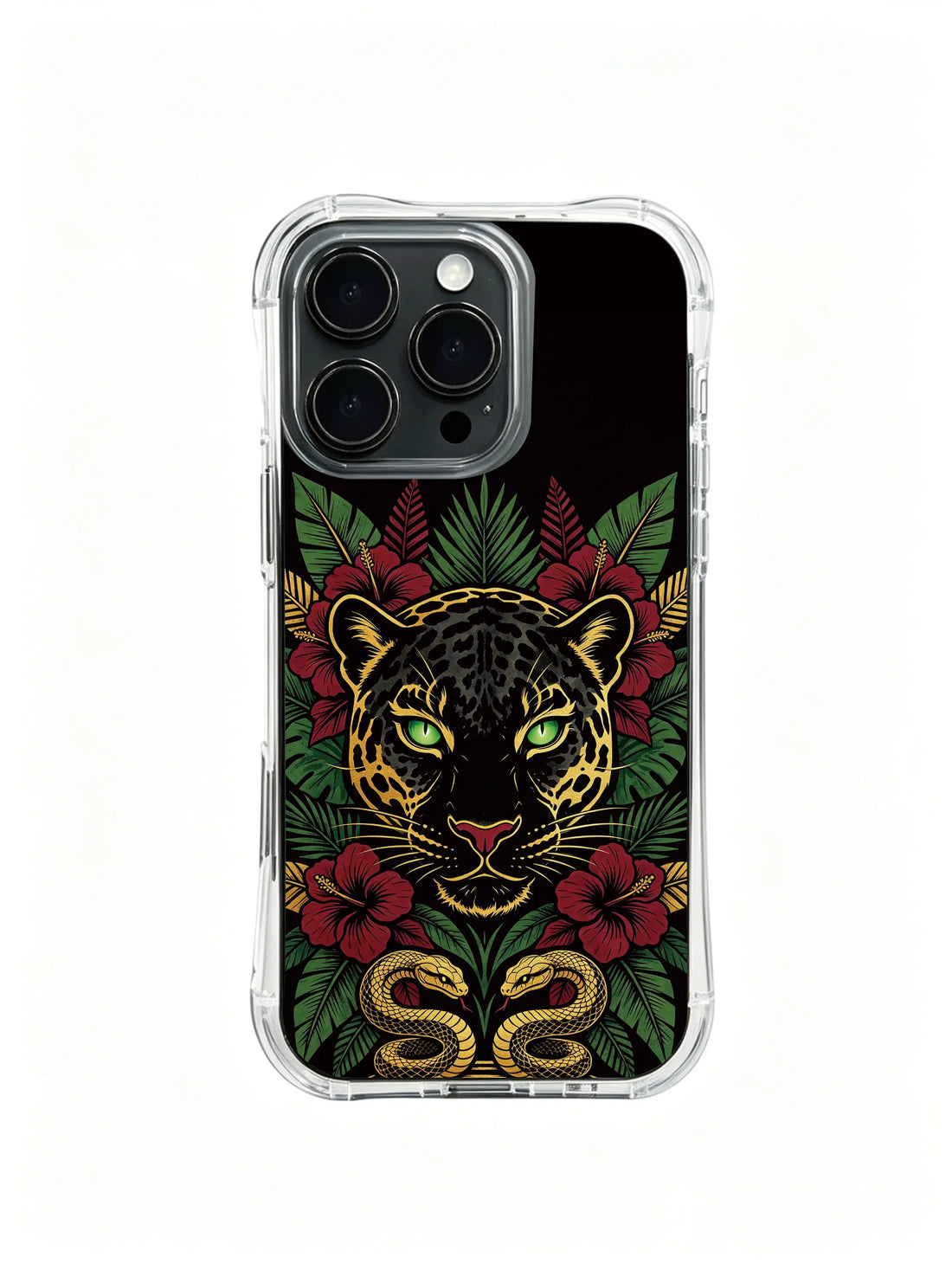 Hand drawn jaguar iPhone 14 Plus Case with manuscript-style art