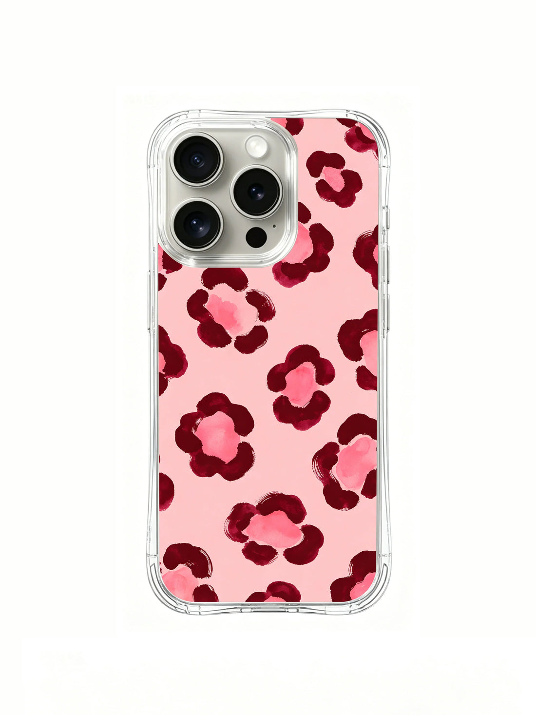 iPhone 14 Pro Cases cover image for Which iPhone 14 Pro Case Fits a Floral Botanical Aesthetic?: Burgundy Rose Watercolor Leopard