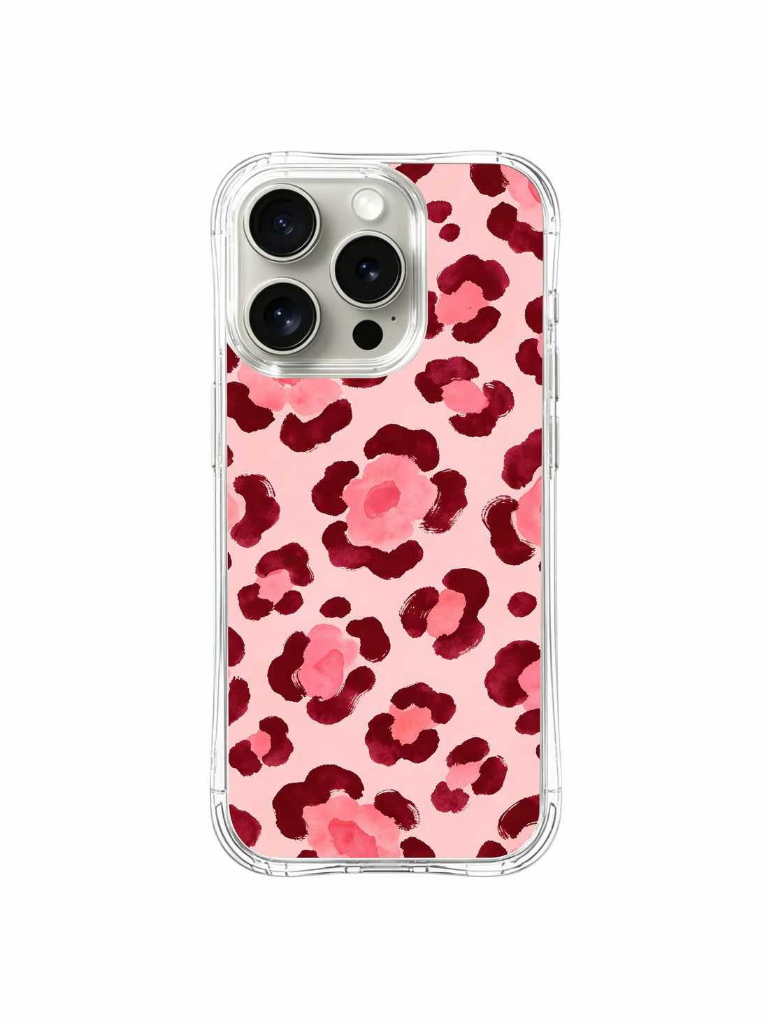 Coquette iPhone 14 Pro Case with blush rose leopard art in evening lifestyle scene