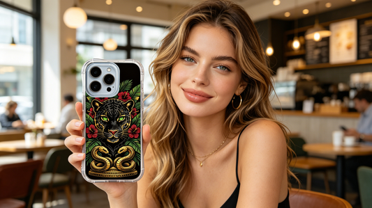 Dark Jungle Totem: The iPhone 14 Pro Max Case That Blends Mystic Art &amp; Daily Protection