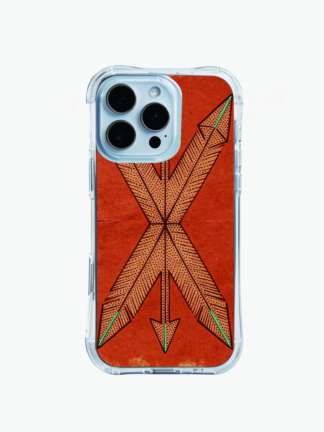 Unique iPhone 14 Pro Max Case gift with rustic geometric symmetry art