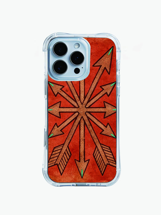 Geometric iPhone 14 Pro Max Case - Rustic Red Tribal Arrow PhoneCasing for iPhone 14 Pro Max case
