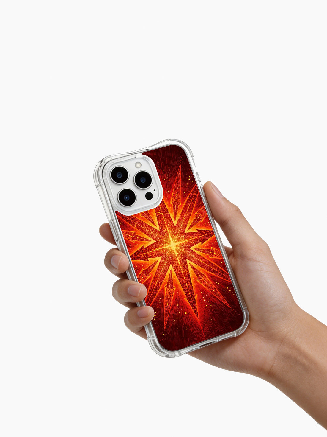 Aesthetic iPhone 14 Pro Max Case with terracotta boho lines