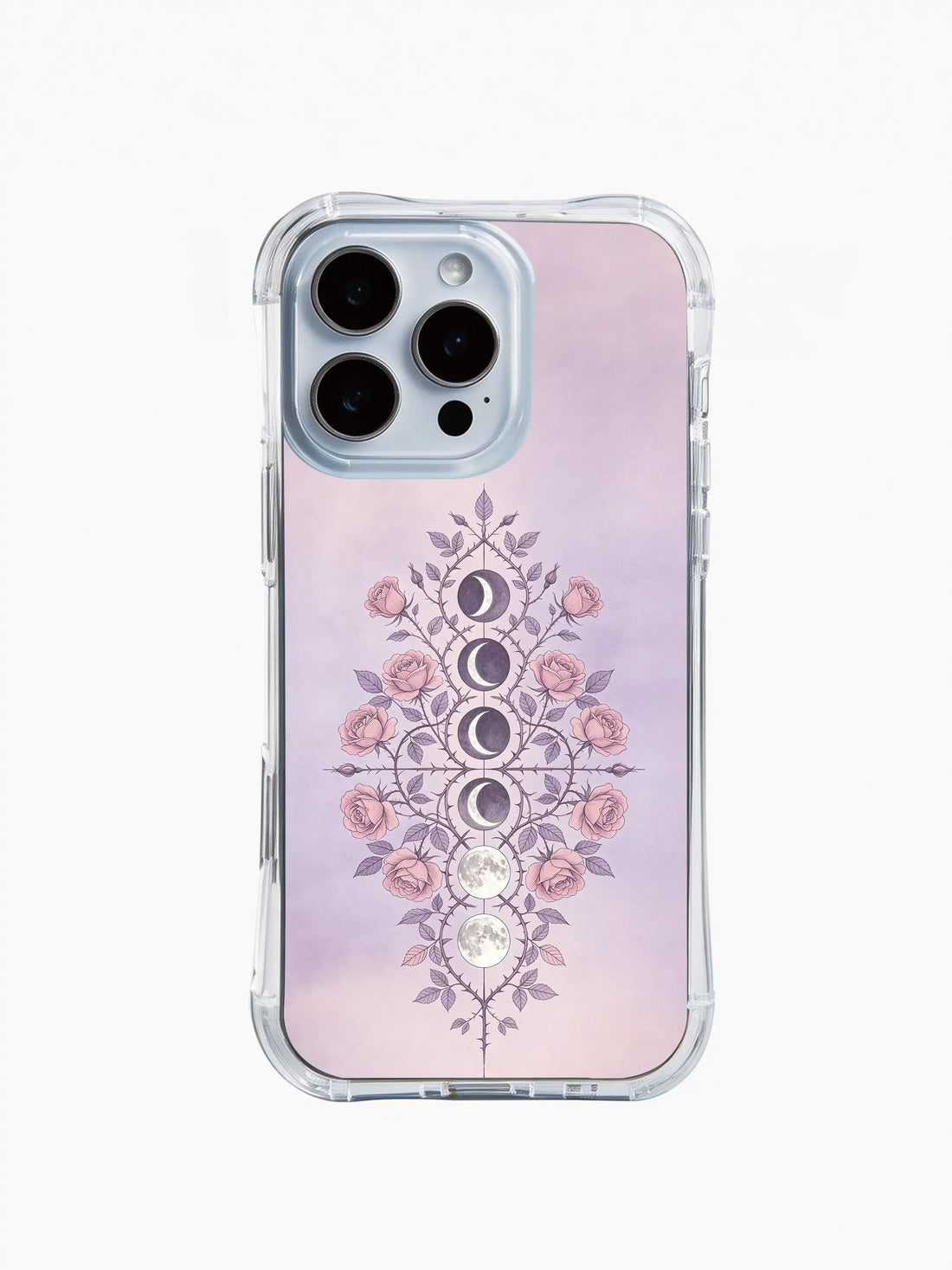 Floral iPhone 15 Case - Lunar Tides Thorny Roses PhoneCasing for iPhone 15 case