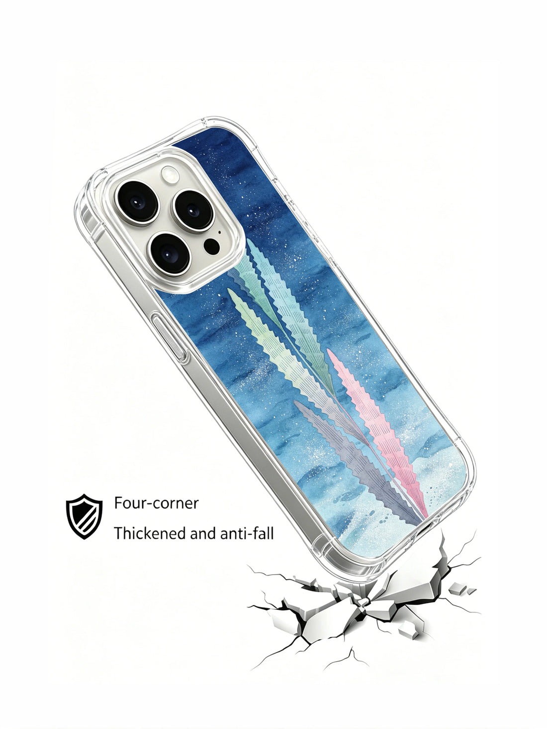Undersea leaves artistic iPhone 15 Pro Case by PhoneCasing