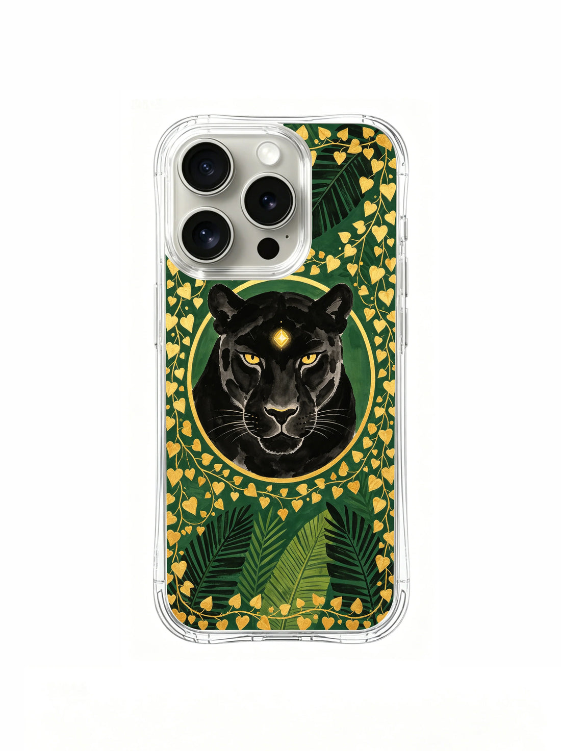 iPhone 15 Pro Cases cover image for Which iPhone 15 Pro Case Fits a Celestial Dreamy Aesthetic?: Sovereign Black Panther Golden