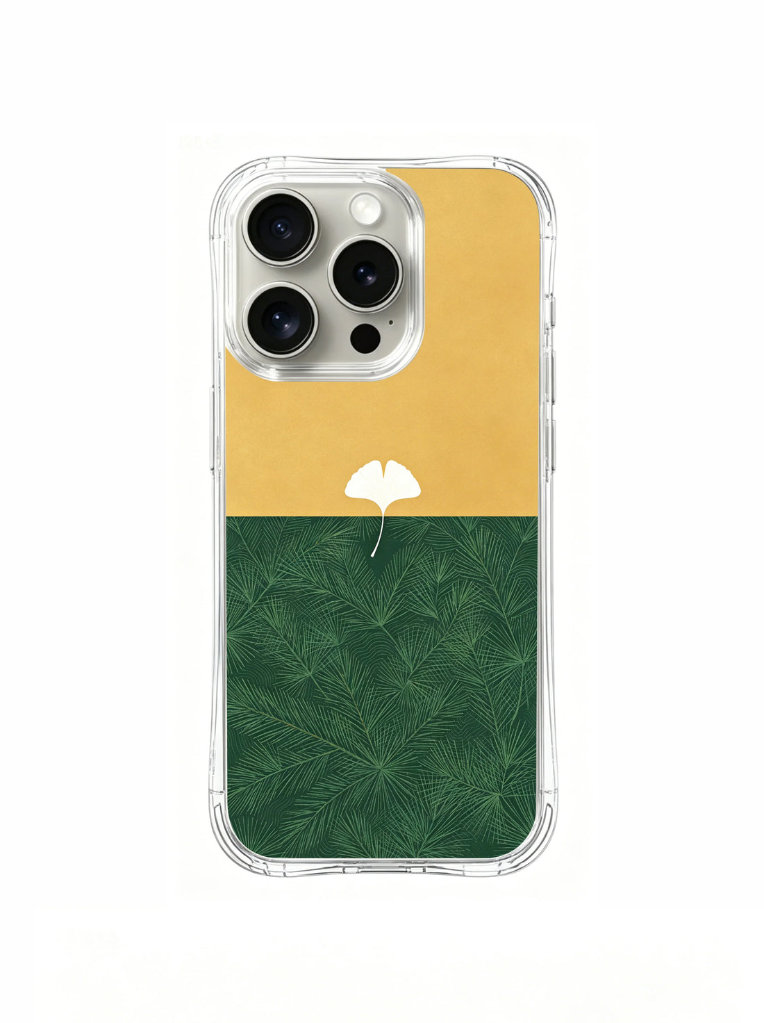 iPhone 15 Pro Cases cover image for Cute iPhone 15 Pro Case Ideas for Gym Bag Essentials: Split Tone Ginkgo Leaf