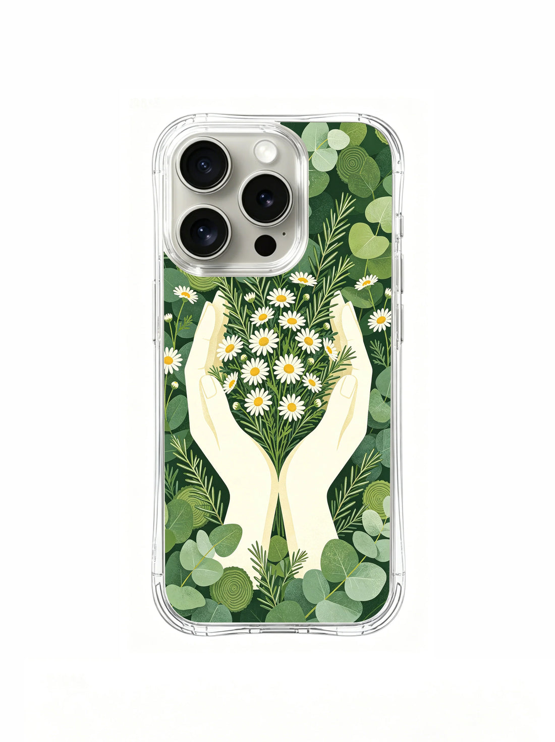 Cottagecore iPhone 15 Pro Case With Green Details by PhoneCasing
