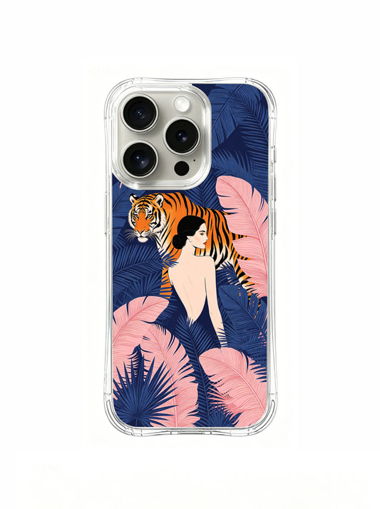 iPhone 15 Pro Cases cover image for Cute iPhone 15 Pro Case Ideas for Gym Bag Essentials: Blue Jungle Tiger
